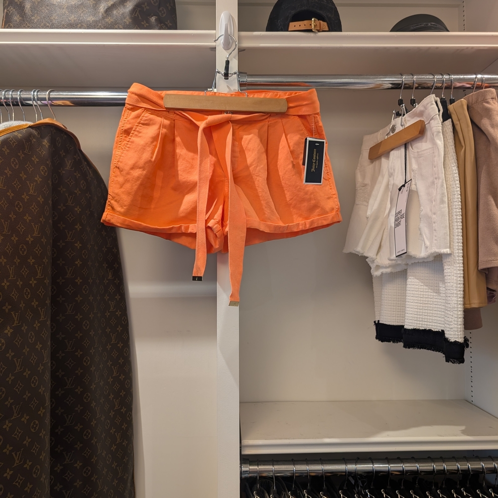 Juicy Couture NWT Orange Tie Waist Summer Shorts Size 6